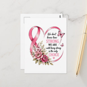 Postal Conciencia sobre el cáncer de mama Strong Choice