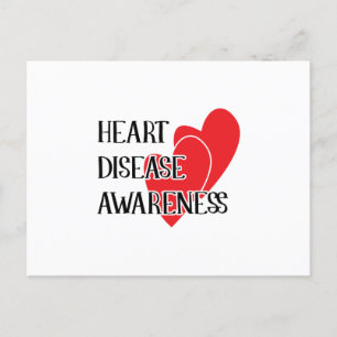 Postal Conciencia sobre enfermedades cardíacas Corazón Ro