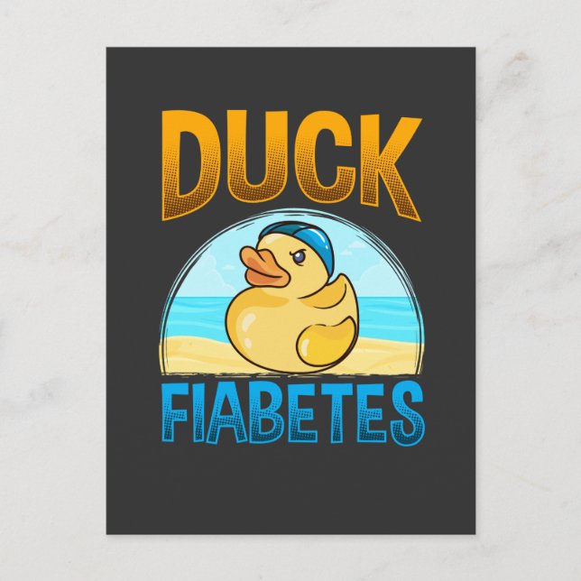 Postal Conciencia sobre la diabetes T1D Salud médica diab (Anverso)