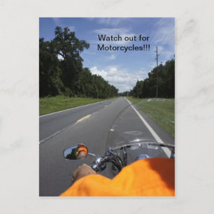 Postal Conciencia sobre la motocicleta