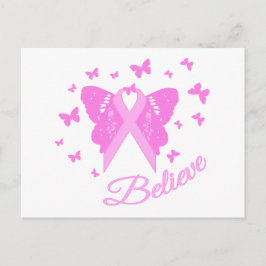 Postal Conciencia sobre las mariposas de cinta rosa