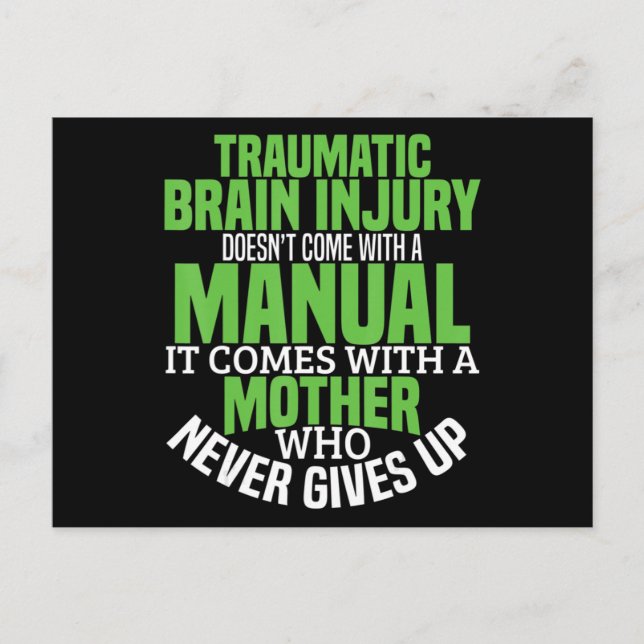 Postal Conciencia sobre lesiones cerebrales traumáticas e (Anverso)