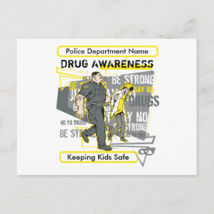Postal Concienciación sobre drogas en la policía personal