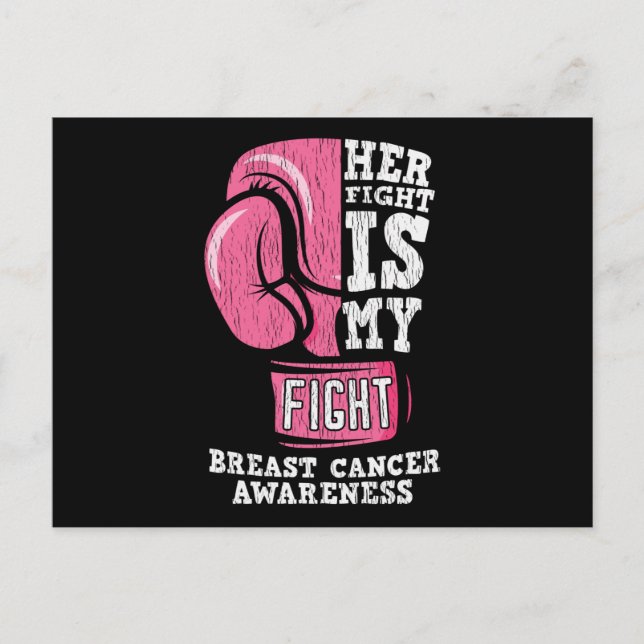 Postal Concienciación sobre el cáncer de mama Ayuda de fa (Anverso)