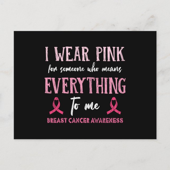 Postal Concienciación sobre el cáncer de mama Ayuda de fa (Anverso)
