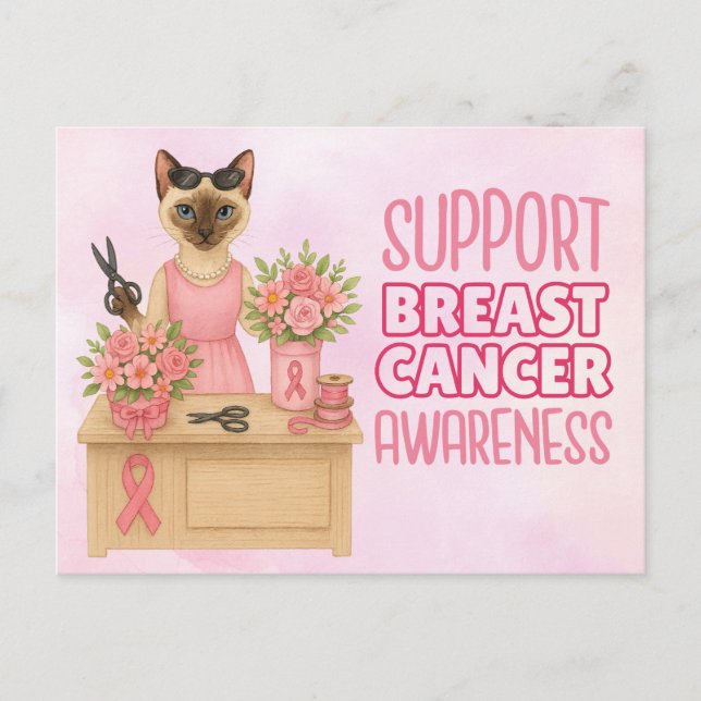 Postal Concienciación sobre el cáncer de mama en octubre  (Anverso)