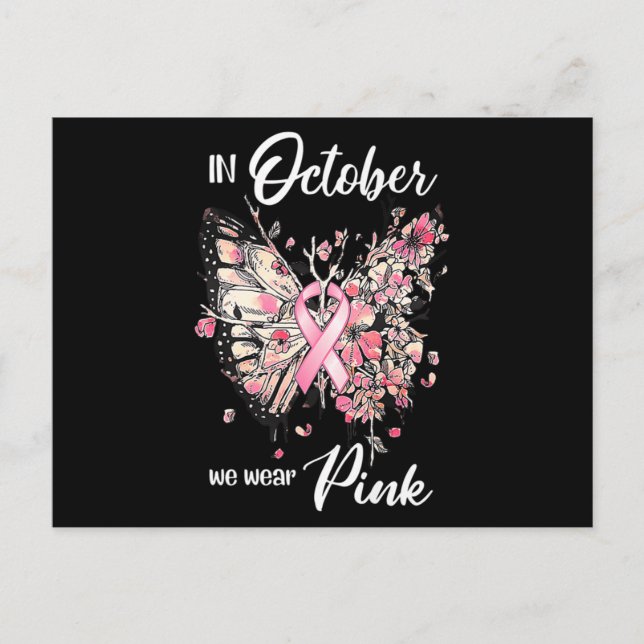 Postal Concienciación Sobre El Cáncer De Mama En Octubre  (Anverso)