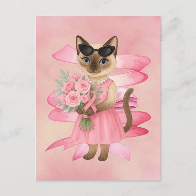 Postal Concienciación sobre el cáncer de mama Florismo de (Anverso)