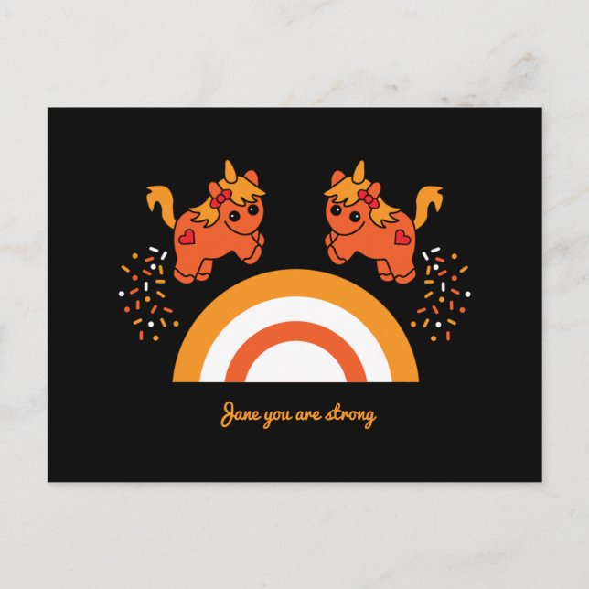 Postal Concienciación sobre la salud mental de los Chicas (Anverso)