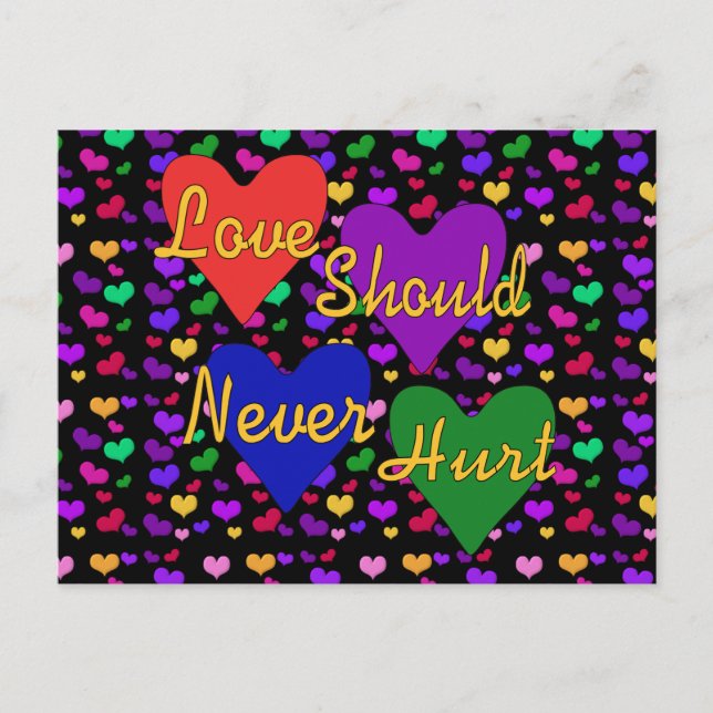 Postal Concienciación sobre la violencia doméstica (Anverso)