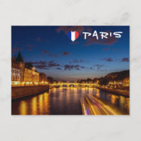 Conciergía iluminada de noche - París, Francia