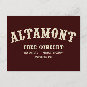 Postal concierto libre de altamont