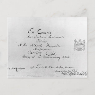 Postal Conciertos de Brandeburgo, 1721