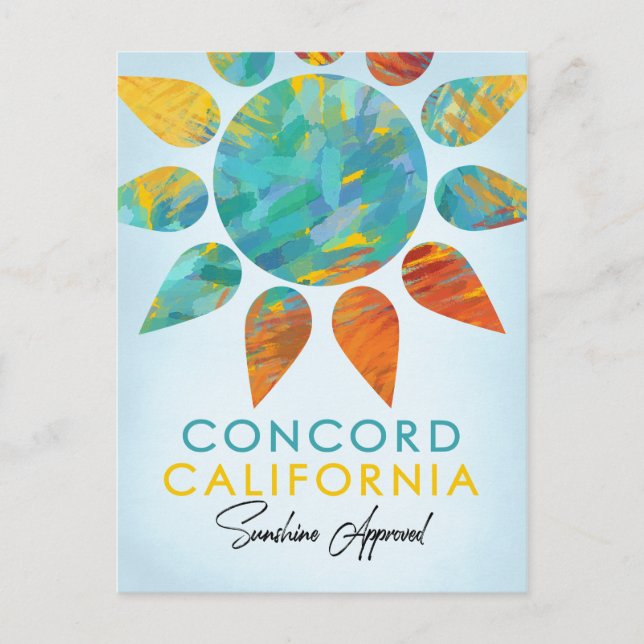 Postal Concord California Sunshine Travel (Anverso)
