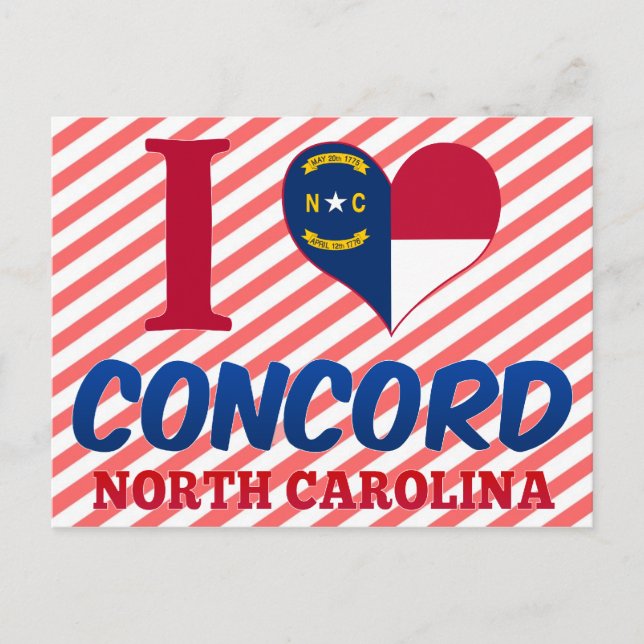 Postal Concord, Carolina del Norte (Anverso)