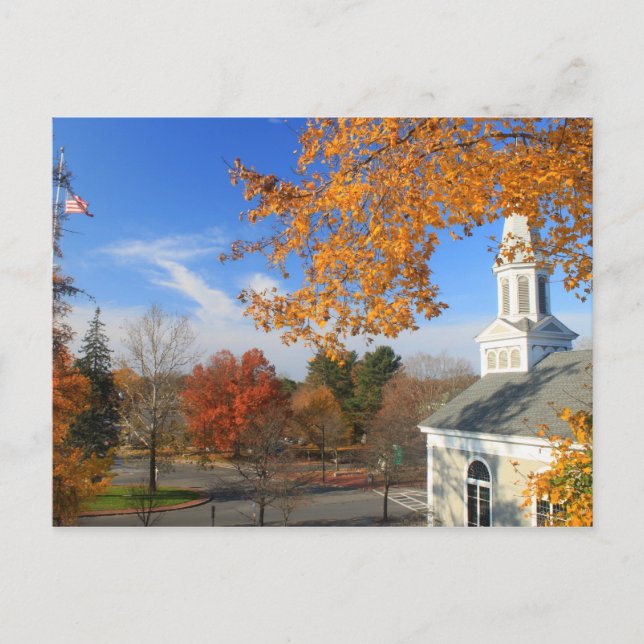 Postal Concord Massachusetts en otoño (Anverso)