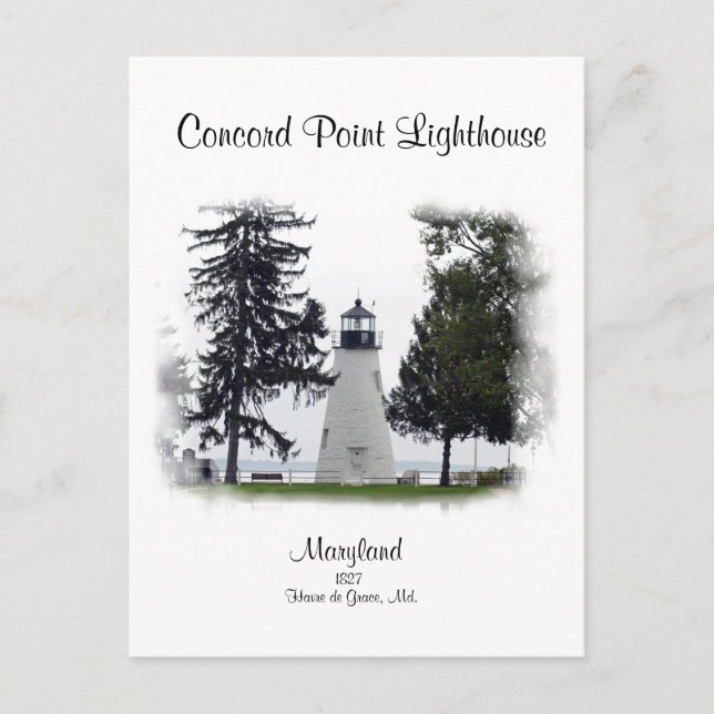 Postal Concord Point Light- Havre de Grace, Maryland (Anverso)