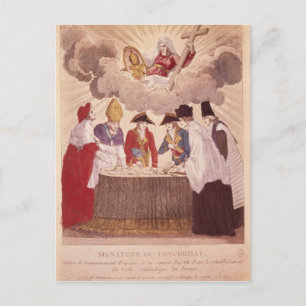 Postal Concordancia entre Napoleón y el Papa Pío VII