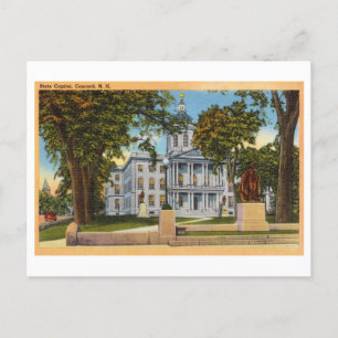 Postal Concordia del Capitolio Estatal Vintage, New Hamps