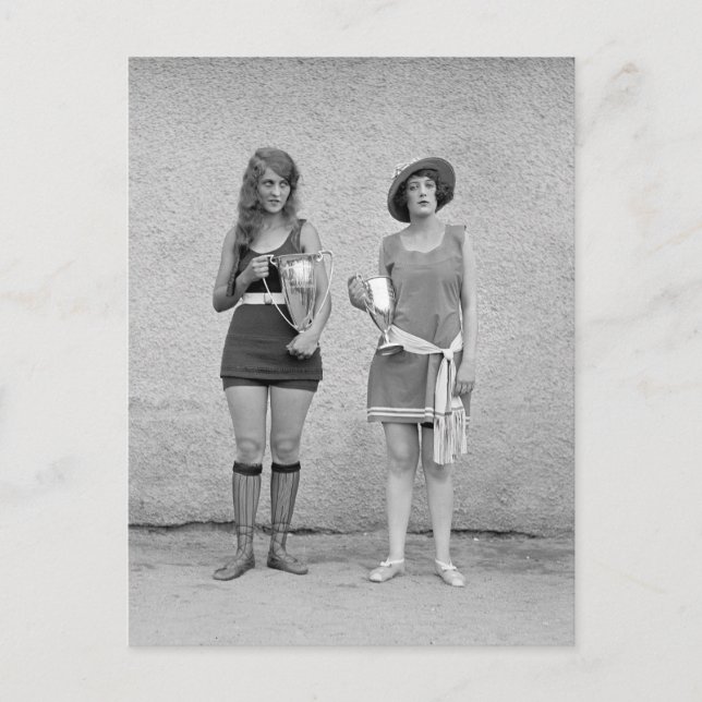 Postal Concurso de belleza para el baño, 1922 (Anverso)