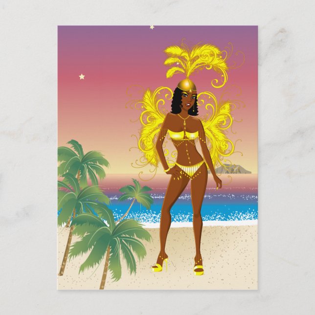 Postal Concurso de Carnaval, Halloween o Belleza (Anverso)