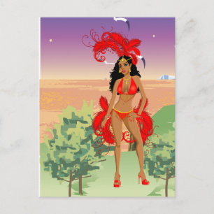 Postal Concurso de Carnaval, Halloween o Belleza