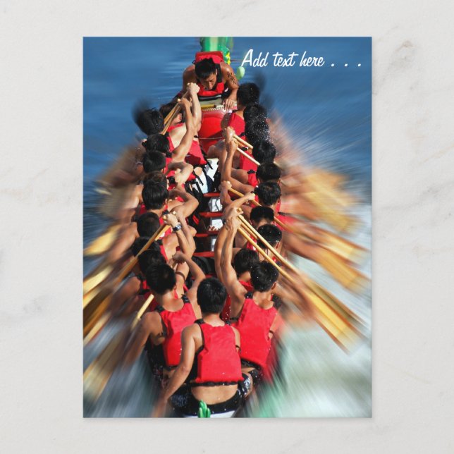 Postal Concurso de carreras de botes Dragon (Anverso)
