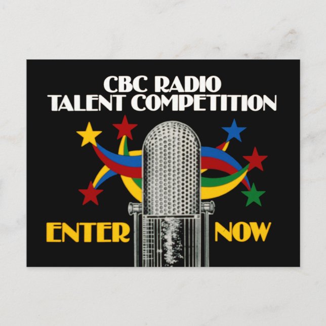 Postal Concurso de Talento de Radio CBC - promoción (Anverso)