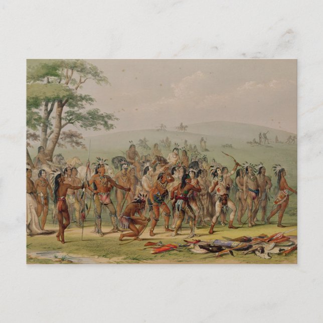 Postal Concurso de tiro con arco en mandarín, c.1832 (Anverso)