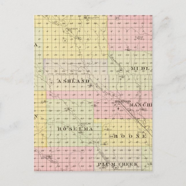 Postal Condado de Boone, Nebraska (Anverso)