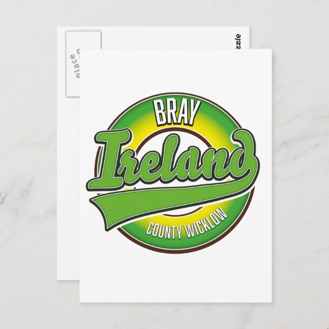 Postal Condado de Bray Wicklow Irlanda. (Anverso / Reverso)
