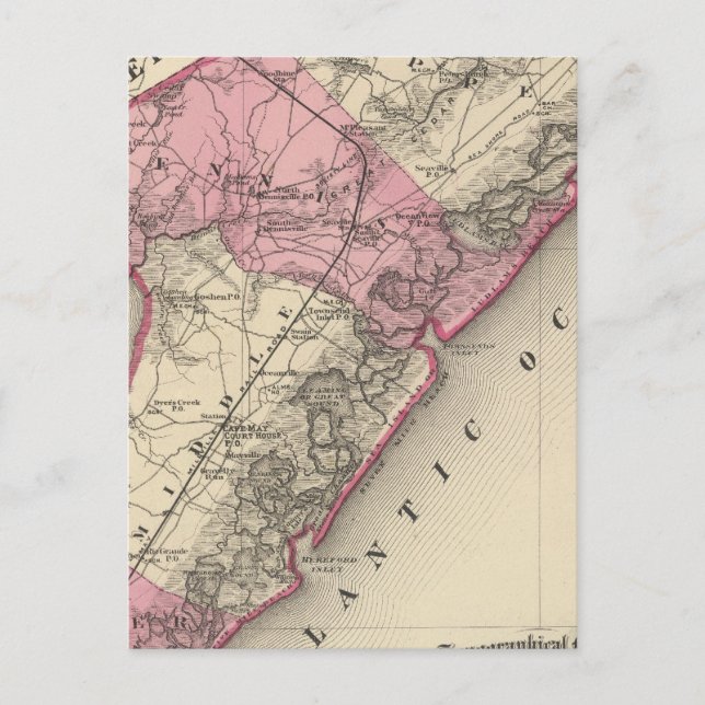 Postal Condado de Cape May, NJ (Anverso)