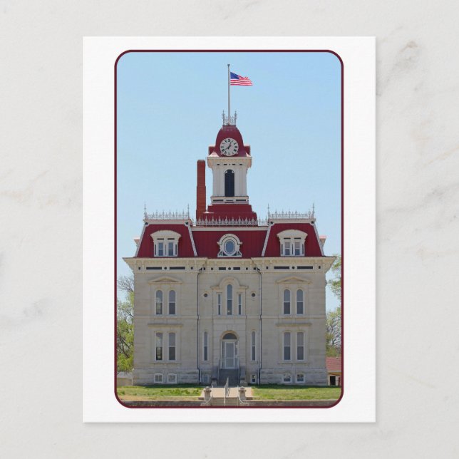 Postal Condado de Chase, Kansas, Courthouse (Anverso)
