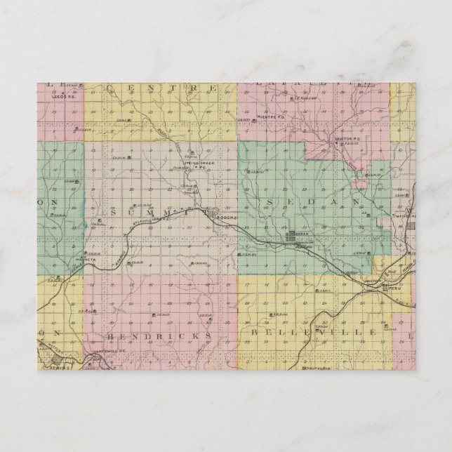 Postal Condado de Chautauqua, Kansas (Anverso)