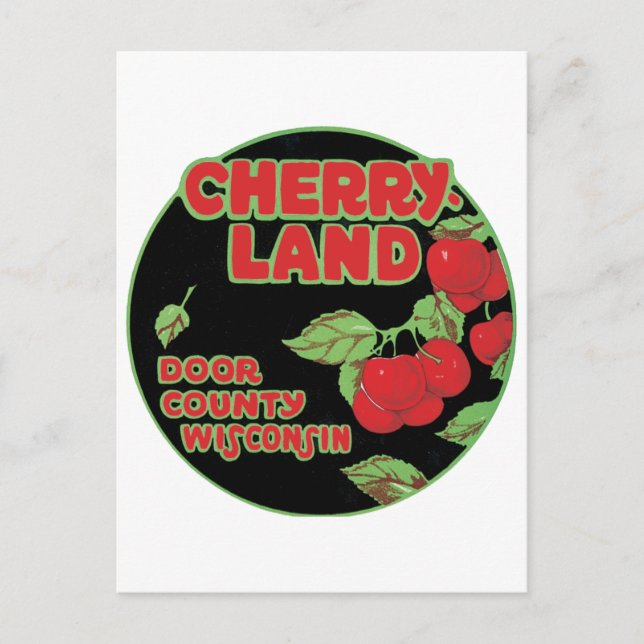 Postal Condado de Cherryland Door Wisconsin (Anverso)