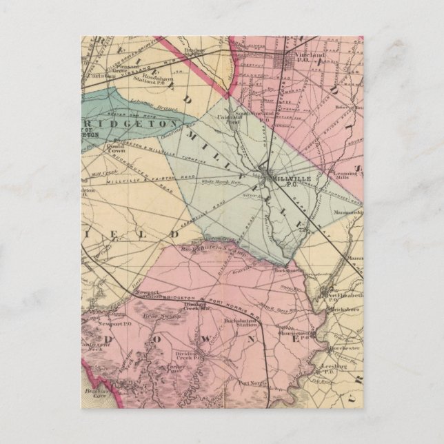 Postal Condado de Cumberland, NJ (Anverso)