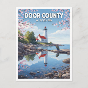 Postal Condado de Door, Wisconsin — Faro de la isla de Ca