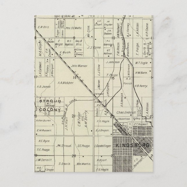 Postal Condado de Fresno, California 12 (Anverso)