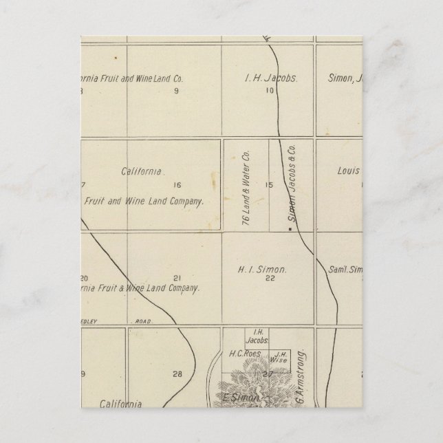 Postal Condado de Fresno, California 23 (Anverso)