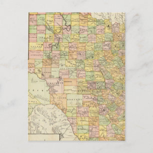 Postal Condado de Gran Escala y Mapa Ferroviario de Texas