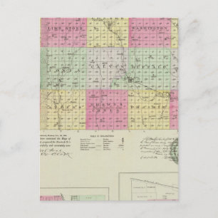 Postal Condado de Jewell, Mankatoand Burr Oak, Kansas