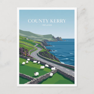 Postal Condado de Kerry — Carretera al borde del acantila
