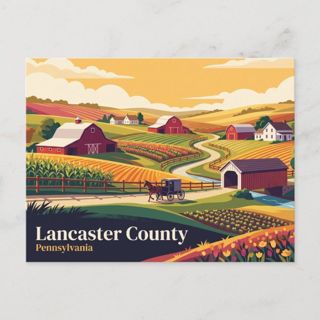 Postal Condado de Lancaster Pennsylvania (Anverso)