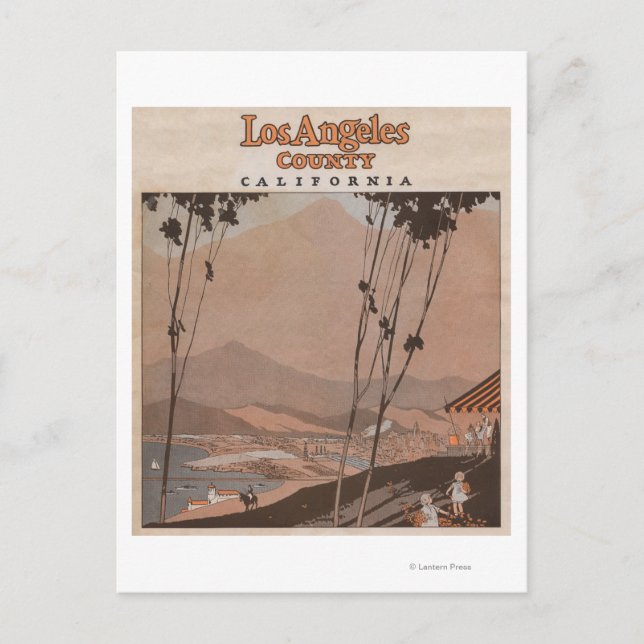 Postal Condado de Los Ángeles, California (Anverso)