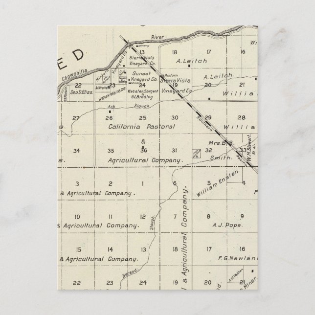 Postal Condado de Madera, California 2 (Anverso)