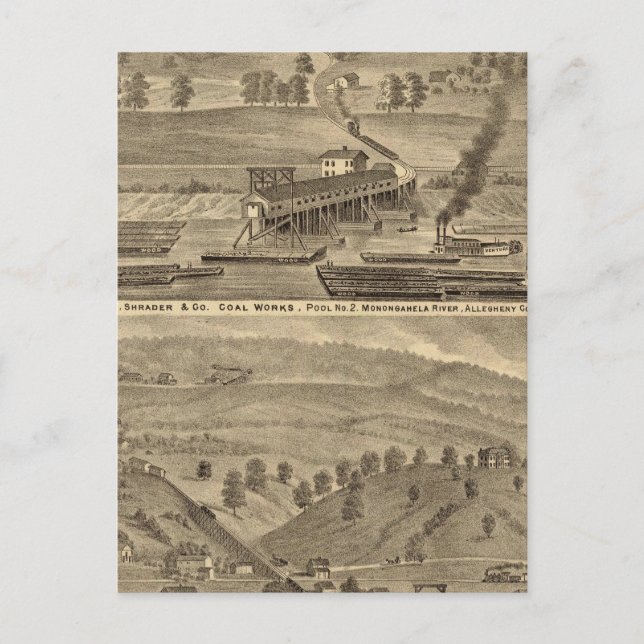 Postal Condado de McKeesport Allegheny, Pennsylvania (Anverso)