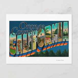 Postal Condado de naranja, California - Escenas de letras