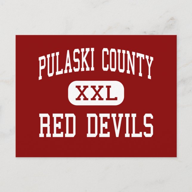 Postal Condado de Pulaski - Red Devils - Hawkinsville (Anverso)