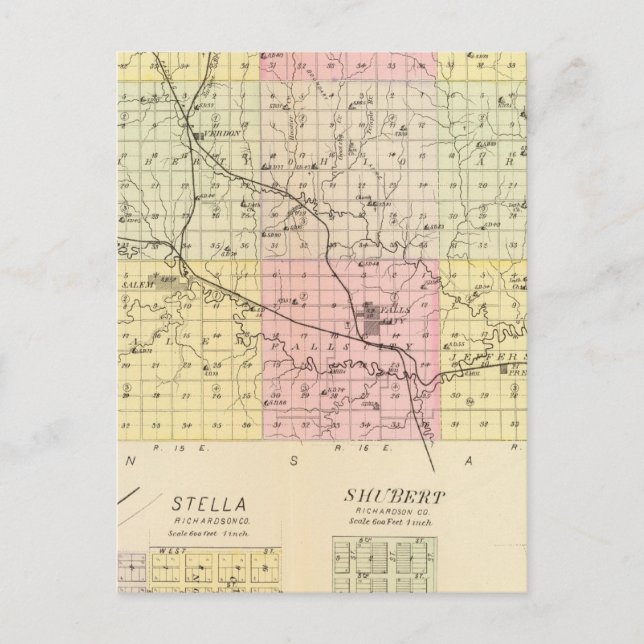 Postal Condado de Richardson, Nebraska (Anverso)