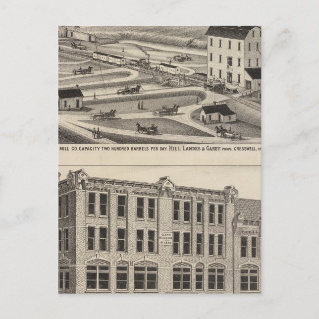 Postal Condado de Roller Mill de Arkansas City, Kansas (Anverso)